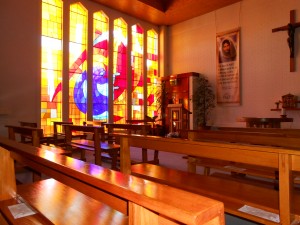 Sunlight Invades the day chapel.