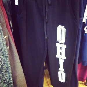 Because who in Ireland wouldn't love to wear "OHIO" sweatpants?