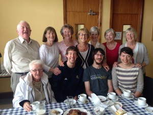 Some of the "Tea Ladies" (& Fr. Denis!) with members of Teach Bhríde V.