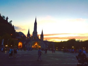 Lovely sunset in Lourdes